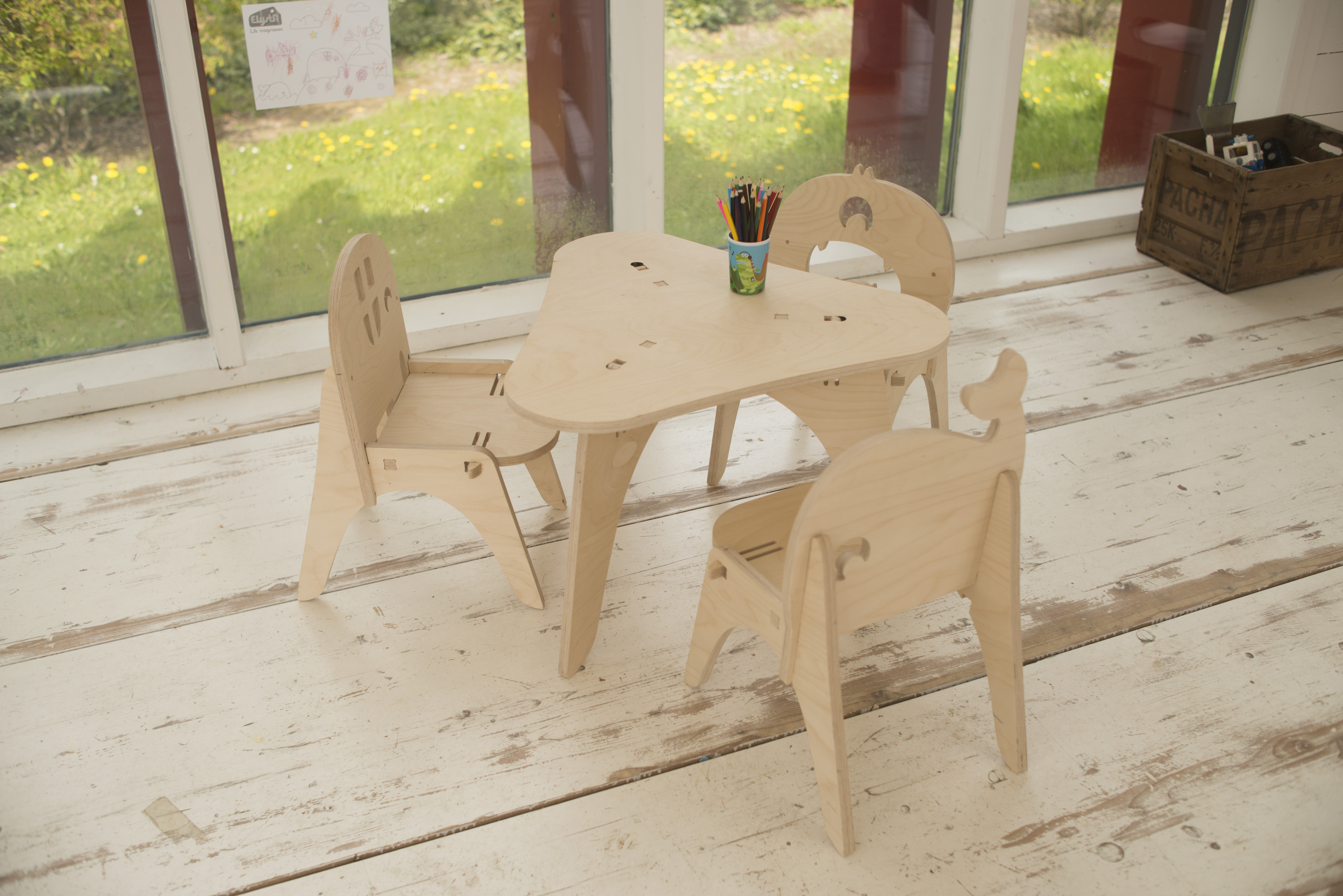 Ensemble Table et 3 Chaises