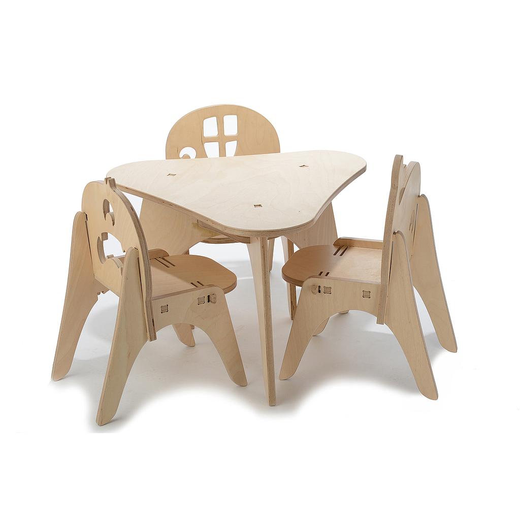 1 Table et 3 chaises enfant